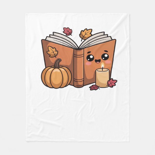 kawaii Thanksgiving boek Classic T-Shirt Fleece Deken (Voorkant)