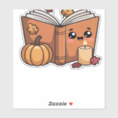 kawaii Thanksgiving boek Classic T-Shirt Sticker (Vel)