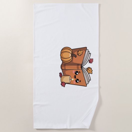 kawaii Thanksgiving boek Classic T-Shirt Strandlaken (Voorkant)