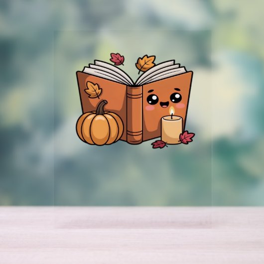 kawaii Thanksgiving boek Oversized T-Shirt Acryl Bord (Neutraal)