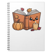 kawaii Thanksgiving boek Oversized T-Shirt Notitieboek (Voorkant)