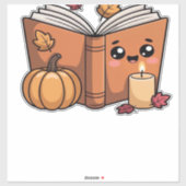 kawaii Thanksgiving boek Oversized T-Shirt Sticker (Vel)