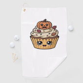 kawaii Thanksgiving cupcake Classic T-Shirt Golfhanddoek (Insitu)