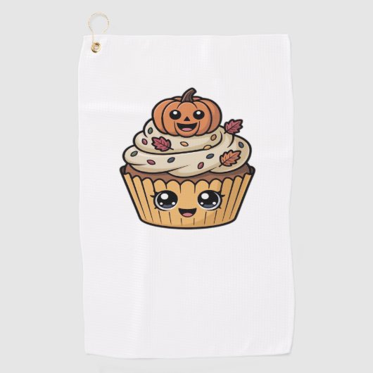 kawaii Thanksgiving cupcake Classic T-Shirt Golfhanddoek (Voorkant)