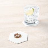 kawaii Thanksgiving cupcake Classic T-Shirt Kartonnen Onderzetters (Insitu)