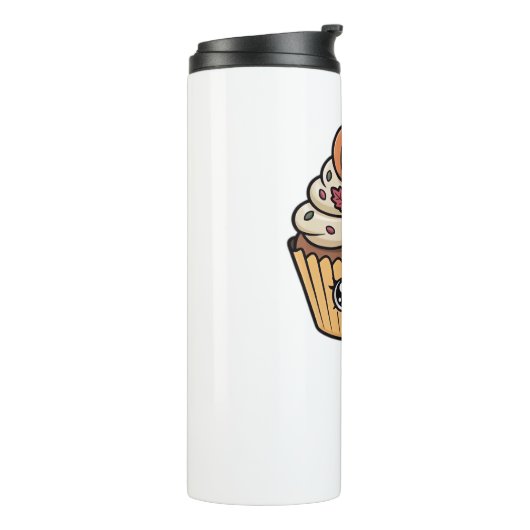 kawaii Thanksgiving cupcake Classic T-Shirt Thermosbeker (Gedraaid links)