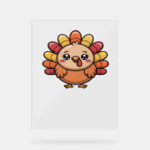 kawaii Thanksgiving kalkoen Classic T-Shirt_1 Acryl Bord (Voorkant)