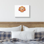 kawaii Thanksgiving kalkoen Classic T-Shirt_1 Canvas Afdruk (Insitu (Slaapkamer))