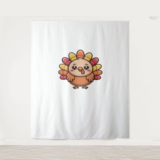 kawaii Thanksgiving kalkoen Classic T-Shirt_1 Wandkleed (Voorkant)