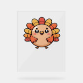 kawaii Thanksgiving kalkoen Classic T-Shirt Acryl Bord (Voorkant)