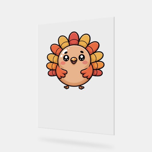 kawaii Thanksgiving kalkoen Classic T-Shirt Acryl Bord (Hoek)