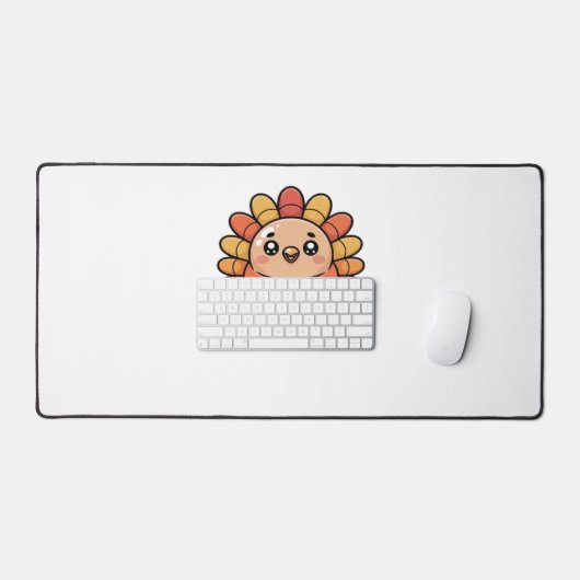 kawaii Thanksgiving kalkoen Classic T-Shirt Bureaumat (Keyboard & Muis)