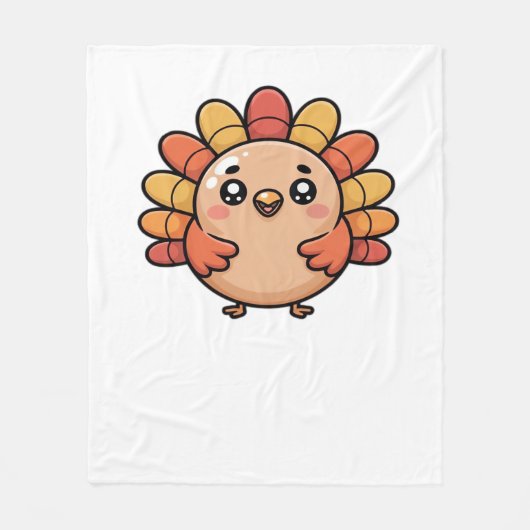 kawaii Thanksgiving kalkoen Classic T-Shirt Fleece Deken (Voorkant)