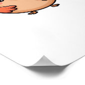 kawaii Thanksgiving kalkoen Classic T-Shirt Poster (Hoek)