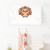 kawaii Thanksgiving kalkoen Classic T-Shirt Spandoek (Insitu)