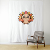 kawaii Thanksgiving kalkoen Classic T-Shirt Wandkleed (In situ)
