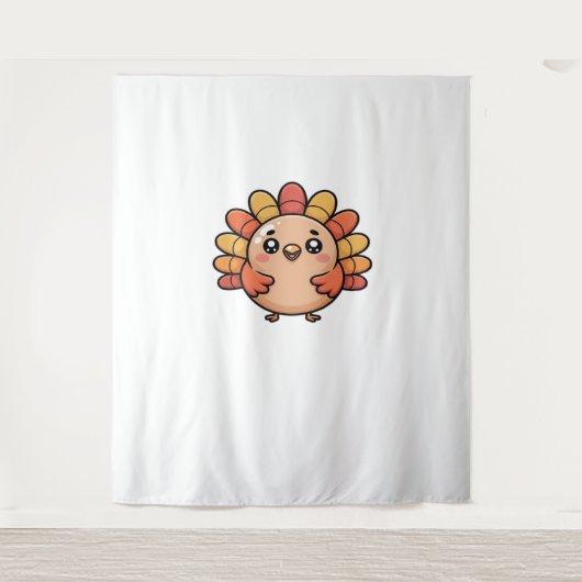 kawaii Thanksgiving kalkoen Classic T-Shirt Wandkleed (Voorkant)