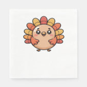 kawaii Thanksgiving kalkoen Oversized T-Shirt Servet (Voorkant)