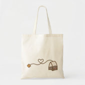 Kawaii Theezakkarakter Tote Bag (Voorkant)