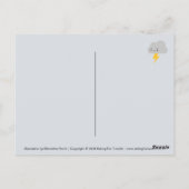 Kawaii Thunder & Lightning Cloud Briefkaart (Achterkant)