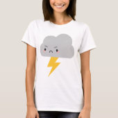 Kawaii Thunder & Lightning Cloud T-shirt (Voorkant)