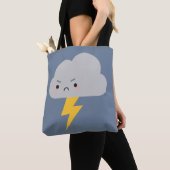Kawaii Thunder & Lightning Cloud Tote Bag (Dichtbij)