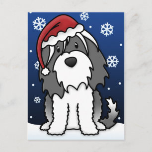 Kawaii Tibetan Terrier Christmas Briefkaart