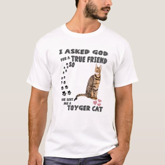 Kawaii Tiger Kitten citeert mam pap kostuum T-shirt (Voorkant)