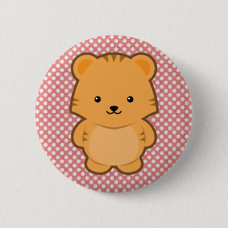 Kawaii Tiger Ronde Button 5,7 Cm