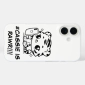 Kawaii Tiger Selfie Telefoonhoes Personaliseerbare Case-Mate iPhone Case (Achterkant (horizontaal))