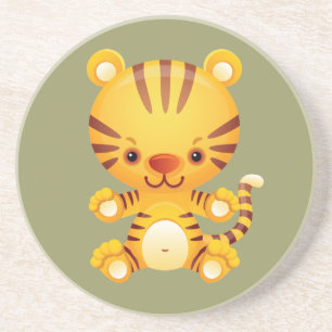Kawaii Tiger Zandsteen Onderzetter