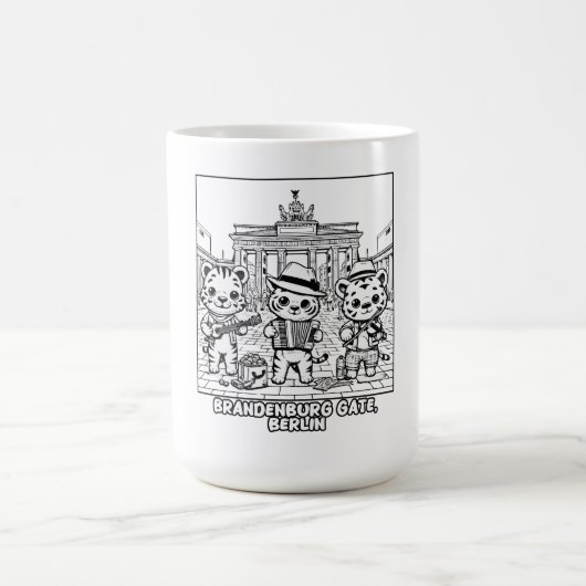 Kawaii Tigers bij Brandenburger Tor Berlijn Koffiemok (Center)