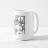 Kawaii Tigers in een kunststudio in New York Koffiemok (Voorkant rechts)