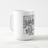 Kawaii Tigers in een kunststudio in New York Koffiemok (Voorkant links)