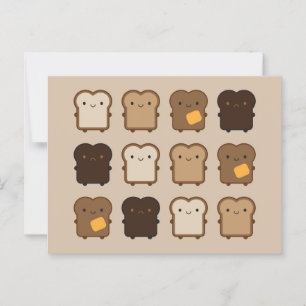 Kawaii Toast Briefkaart