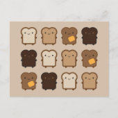 Kawaii Toast Briefkaart (Voorkant)