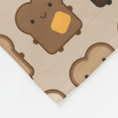 Kawaii Toast Fleece Deken (Hoek)