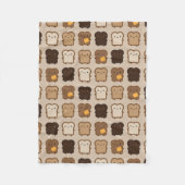 Kawaii Toast Fleece Deken (Voorkant)