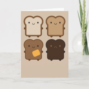 Kawaii Toast Kaart