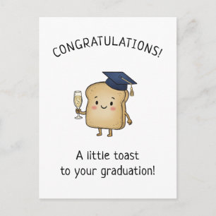 Kawaii Toast Punt Nieuwe Afgestudeerde Afstudeer G Briefkaart
