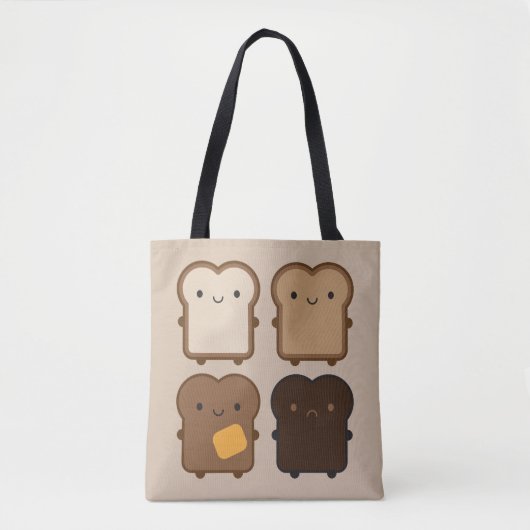 Kawaii Toast Tote Bag (Voorkant)