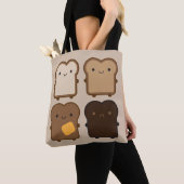 Kawaii Toast Tote Bag (Dichtbij)