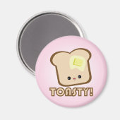 Kawaii Toasty! Toast magneet (Voorkant / Achterkant)