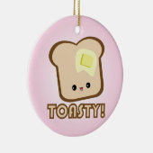 Kawaii Toasty! Tostversiering Keramisch Ornament (Rechts)