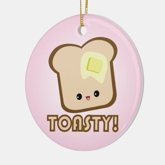 Kawaii Toasty! Tostversiering Keramisch Ornament (Links)
