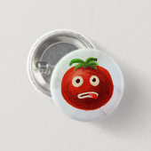 Kawaii Tomato Cute Funny Cartoon Vegetable Ronde Button 3,2 Cm (Voorkant /achterkant)
