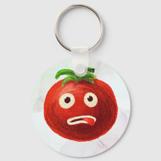 Kawaii Tomato Cute Funny Cartoon Vegetable Sleutelhanger (Voorkant)