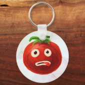 Kawaii Tomato Cute Funny Cartoon Vegetable Sleutelhanger (Voorkant)