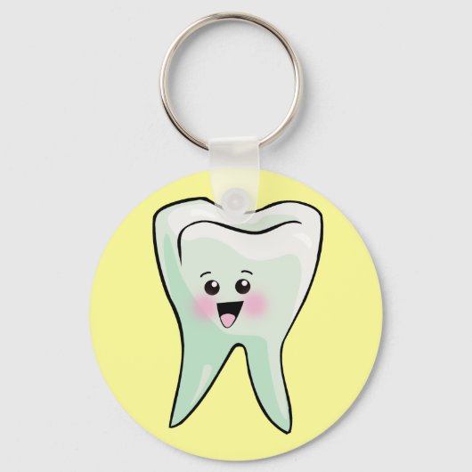 Kawaii Tooth Dental Art Sleutelhanger (Voorkant)