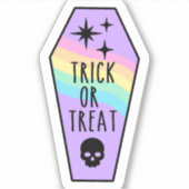 Kawaii 'Trick or treat' Kist Sticker (Voorkant)